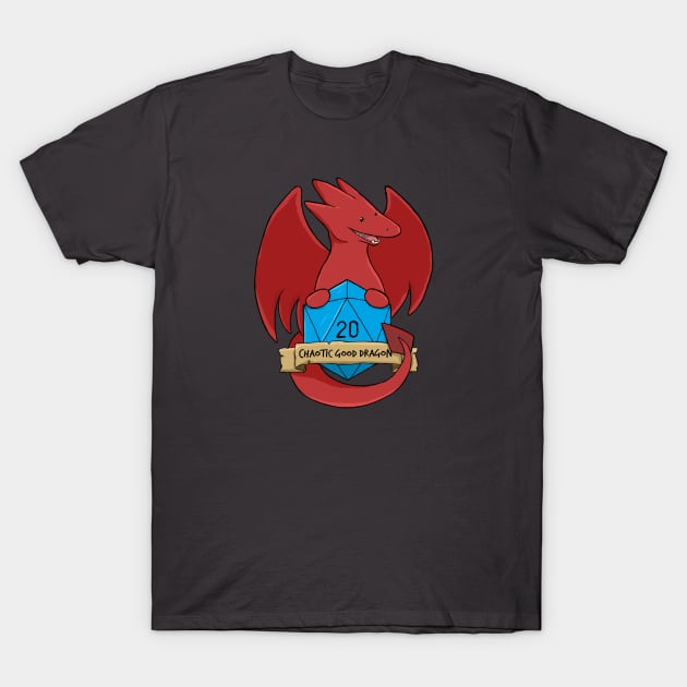 Chaotic Good Dragon - Color T-Shirt by DnDoggos